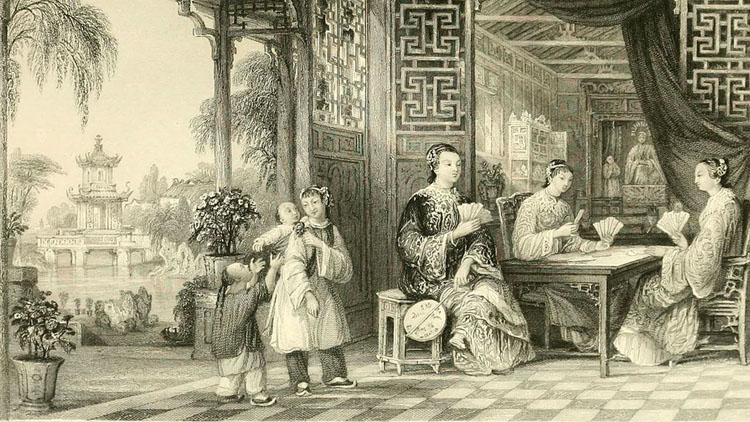 Mujeres chinas jugando a las cartas Mujeres chinas jugando a las cartas